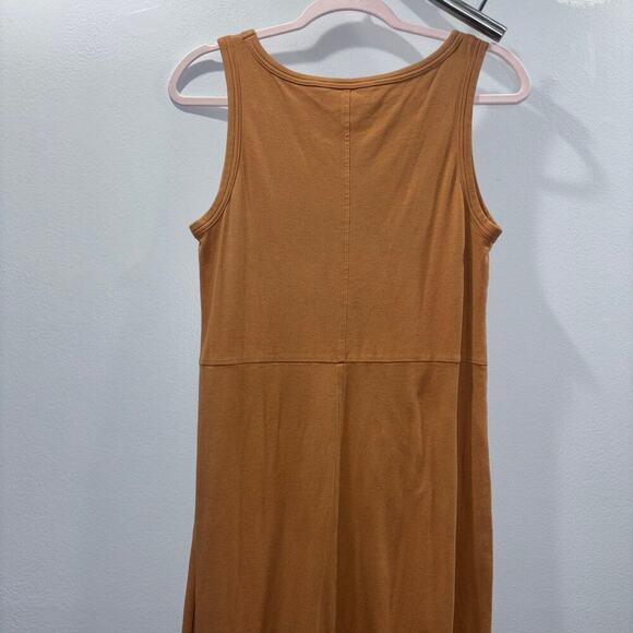 Elizabeth and James Sleeveless Cotton Midi Dress (Size Small)- Caramel/Cognac - Picture 7 of 12